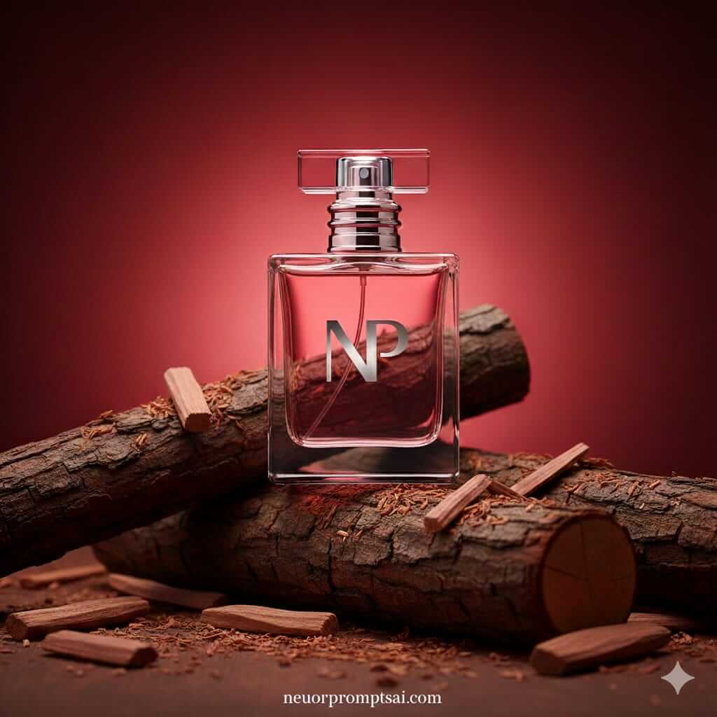 Luxury Pink Perfume Elegance In Deep Red Cinematic Premium Studio Lighting Showcase